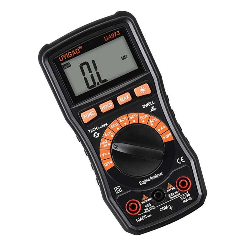 Jual Handheld Digital Automotive Multimeter Dwell Angle Engine Rev