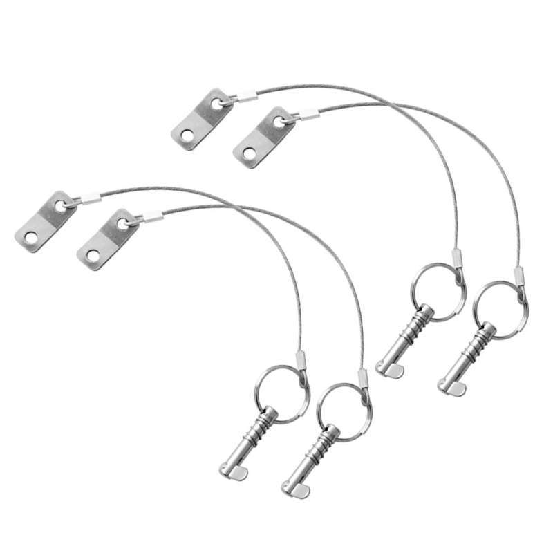 Jual 4x 316 Stainless Steel Quick Release Pin Lanyard Boat Deck Hinge