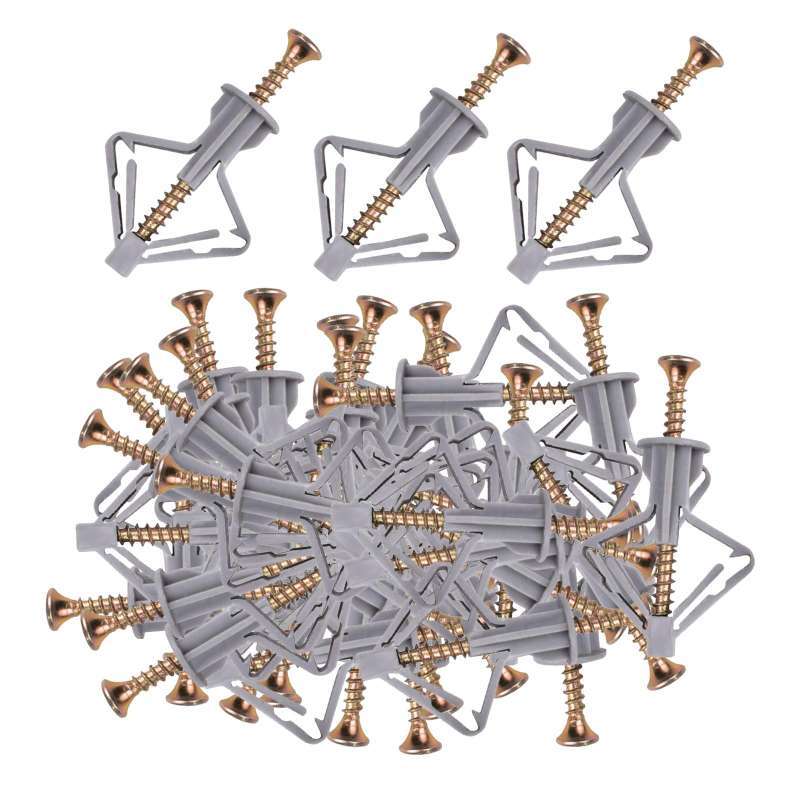 Jual Expansion Drywall Anchor Kit Metal With Screws Self Drilling Wall