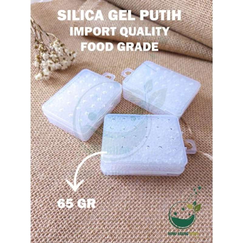 Jual Silica Gel Putih Kotak Silika Gel Putih Box kecil 65 gram di