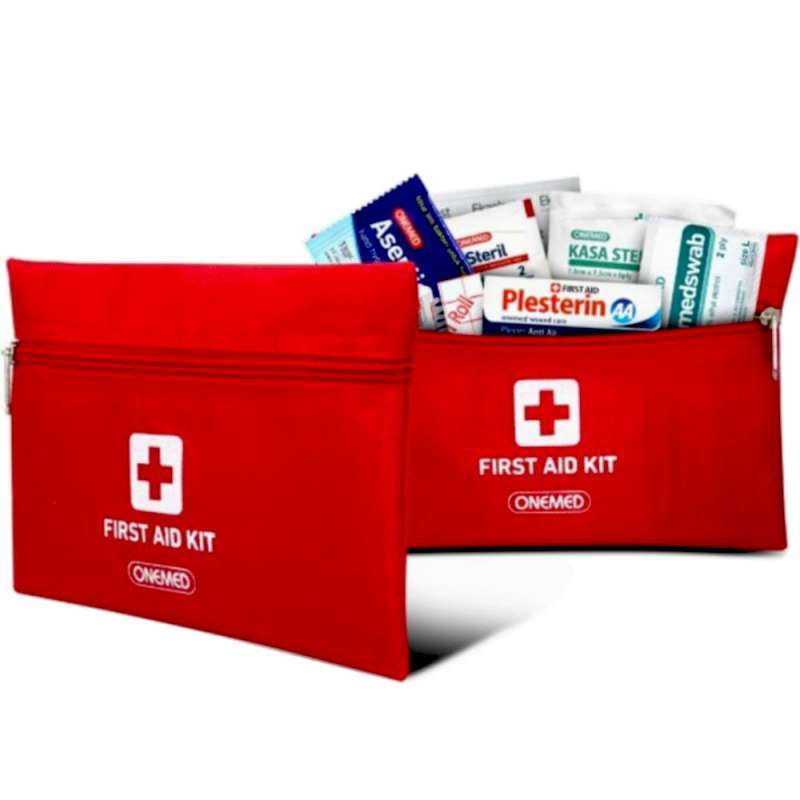Jual Onemed P3K Dompet First Aid Kit Set Pocket Bag Tas Merah di Seller