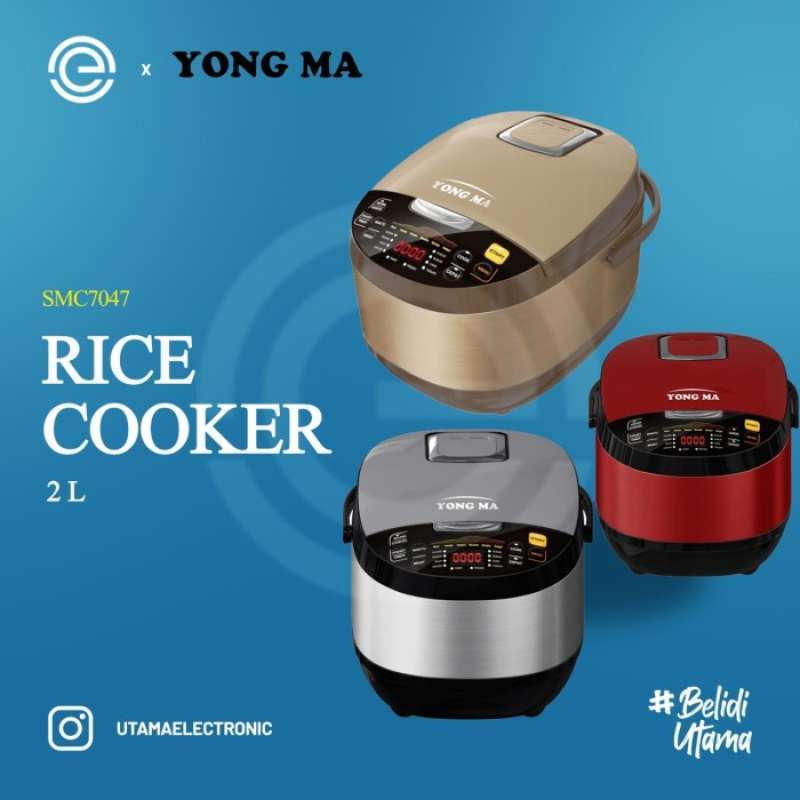 Promo Yong Ma Digital Rice Cooker Stainless 2 Liter Smc7047 Diskon 5