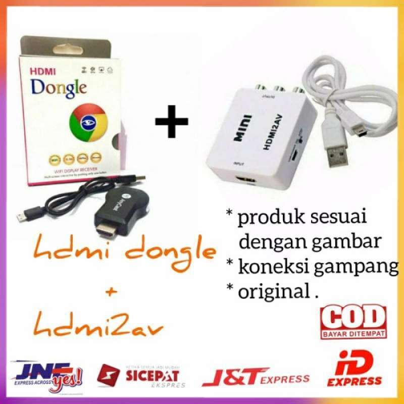 Promo BEST SALE ALAT PENGHUBUNG HP KE TV TABUNG ANYCAST HDMI DONGLE