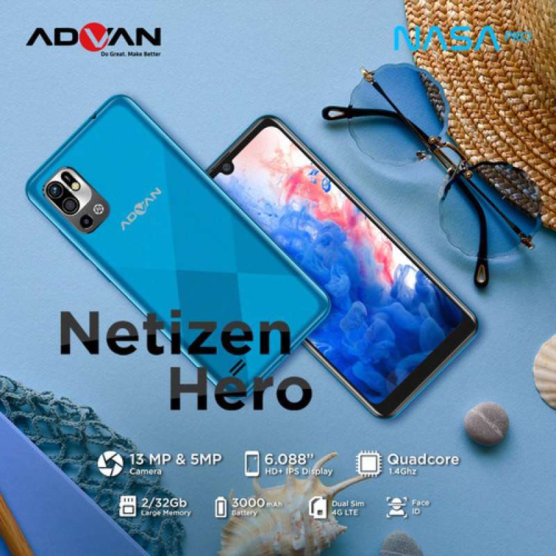 Promo Advan Nasa Pro 2 / 32GB Netizen Hero Smartphone Android 11 - Blue ...