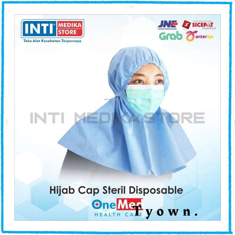 Jual Perlengkapan medis ONEMED Hijab Cap Steril Disposable Penutup Kepala Hair Cap di Seller