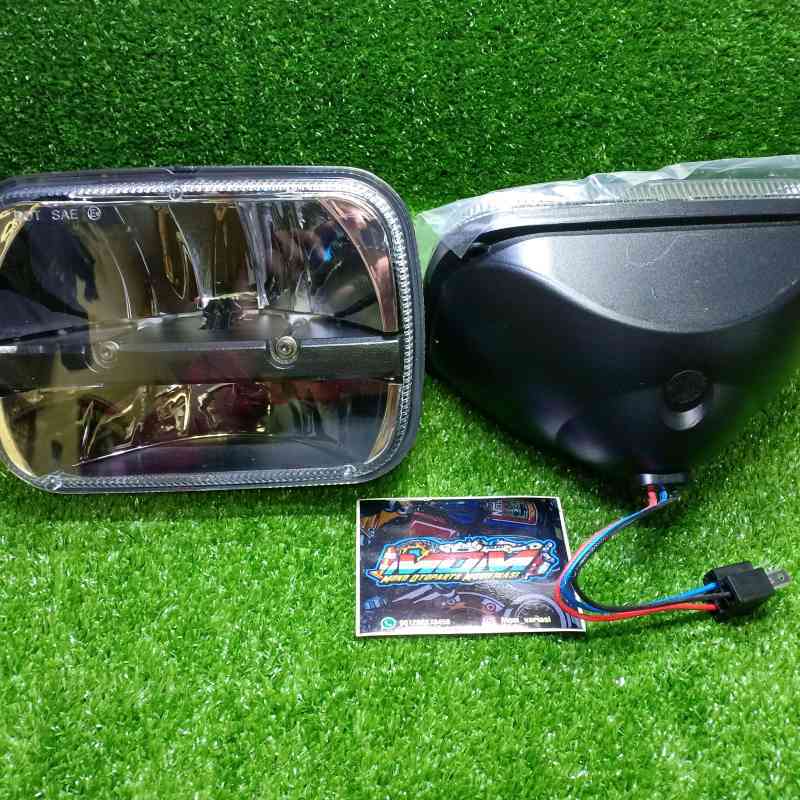 Jual headlamp Trucklite kotak 7 inch , Cherokee, katana,taft,L300 12 volt 65 watt di Seller Mom