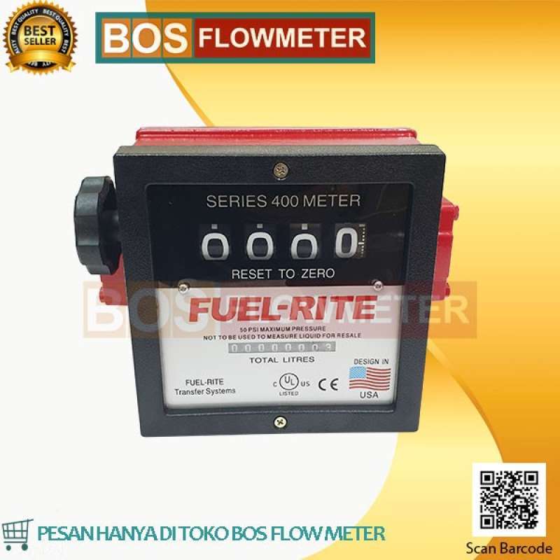 Promo Flow Meter FuelRite 2 Inch Meteran Solar Analog 4 Digit Diskon