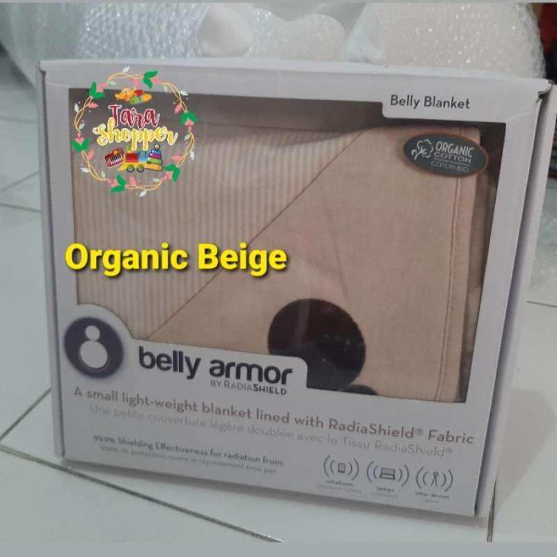 Promo Belly Armor Organic Blanket Lined With Radiashield Fabric Beige
