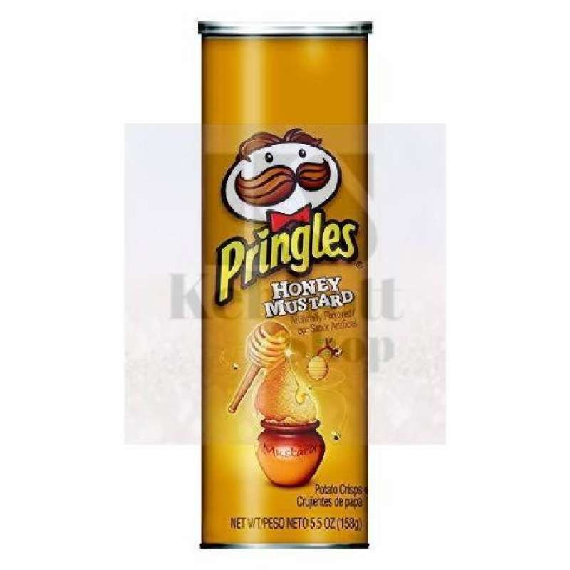 Jual Pringles Honey & Mustard Flavoured Potato Crisps Chips [158gr] di