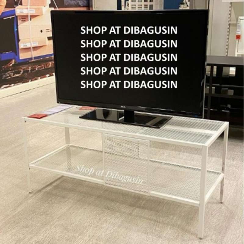 Promo Meja Tv Industrial Putih, Tv Bench Minimalis Putih, Meja Tv Besi