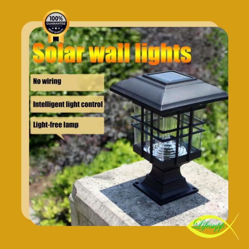 Jual Lampu hias dinding tembok pagar tiang LED Solar di Seller lifesupp