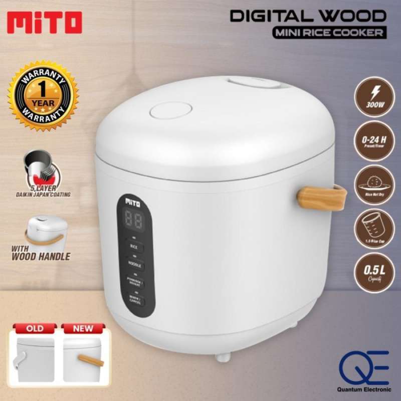 Promo Qe Mito Digital Wood Mini Rice Cooker Multifungsi R11 Mitochiba
