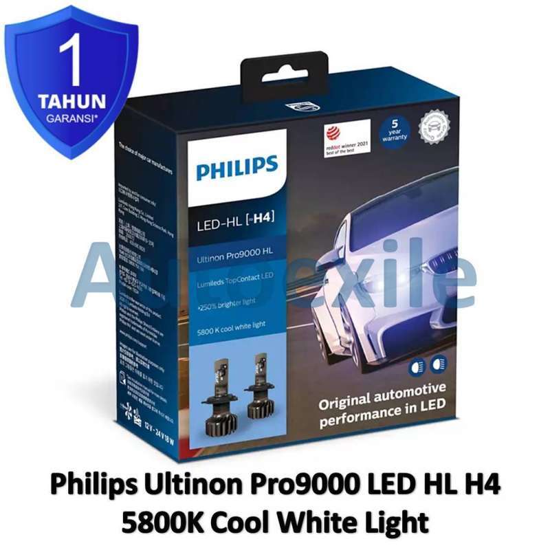 Jual Philips Ultinon Pro9000 LED HL H4 5800K White Putih Gen3 Lampu ...