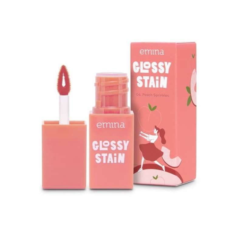 Promo lip tint korea asli tahan air halal EMINA GLOSSY STAIN SPRINKLES LIP TINT TAHAN LAMA 8JAM
