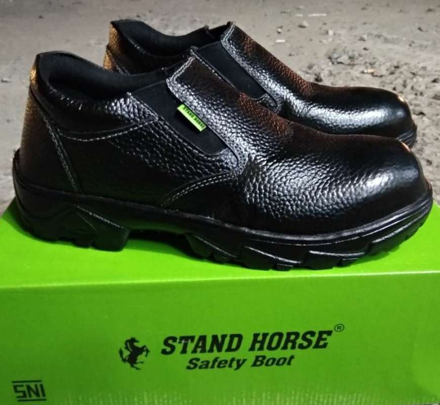 Sepatu Safety Riding Jual Sepatu Safety Slip on Standhorse Kulit art 803 sepatu safety ...