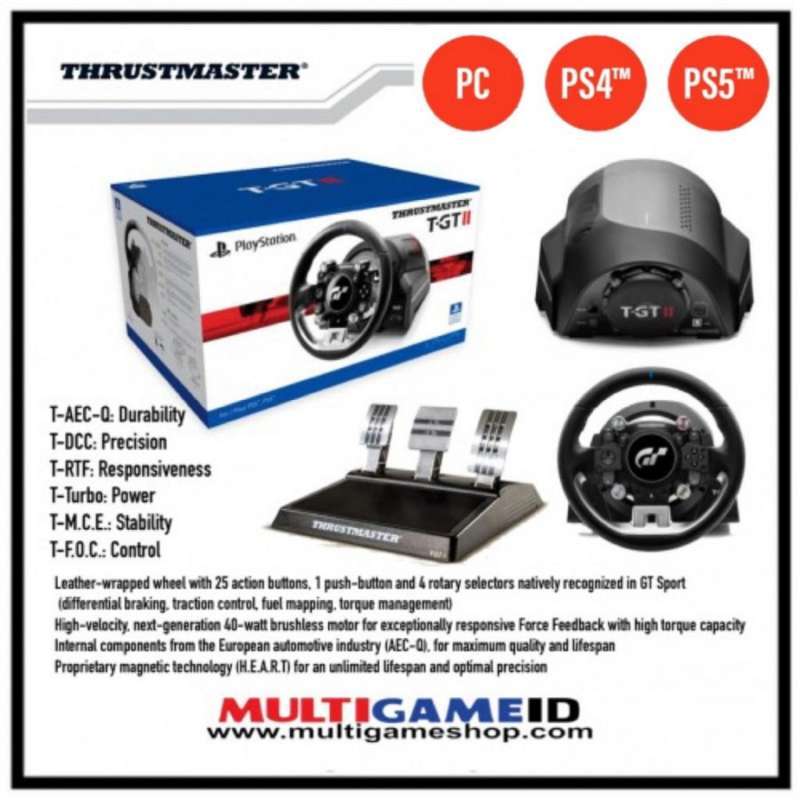 Promo PS5/PS4/PC Thrustmaster TGT II (Seri 2) Steering Wheels Diskon