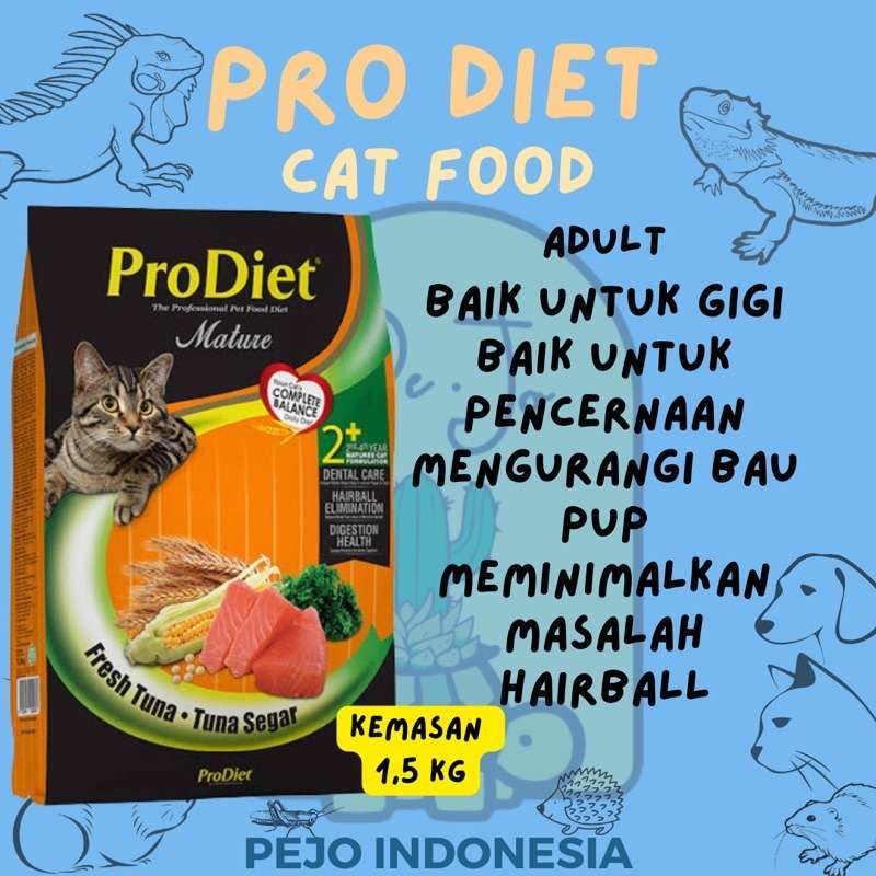 Jual Prodiet Cat Food Pro Diet Mature Tuna Freshpack 1,5kg di Seller
