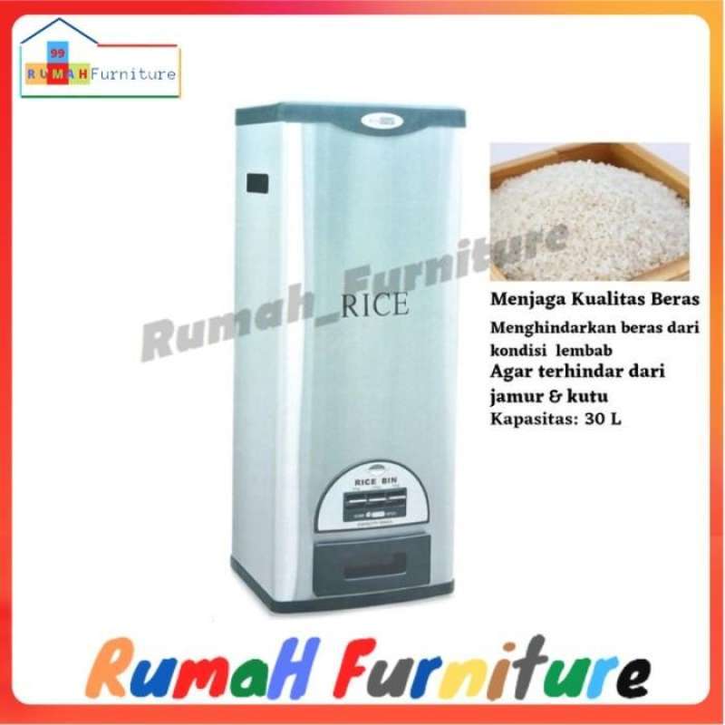 Jual Kris Rice Box/Tempat beras 30 kg stainless steel di Seller Rumah ...