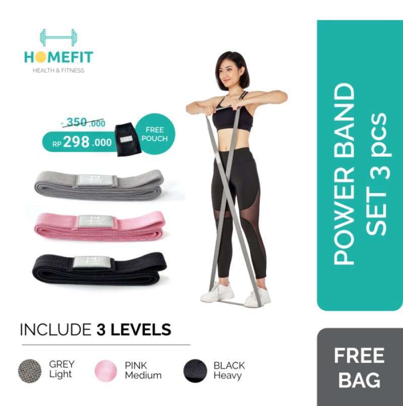 Jual HOMEFIT LONG RESISTANCE BAND SET 3 PCS POWER BAND FITNESS BAND jual-homefit-long-resistance-band-set-3-pcs-power-band-fitness-band