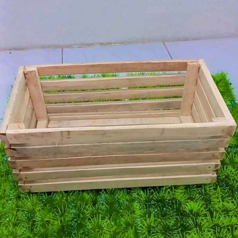 Jual Wooden storage box kotak kayu serbaguna kotak penyimpanan kayu