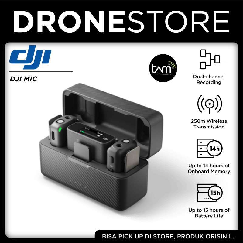 Jual DJI Mic Wireless Microphone Original Garansi Resmi TAM 1 Tahun di