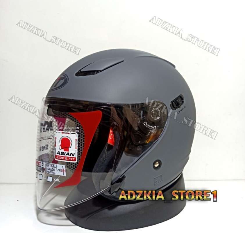 Jual Helm Kyt Dj Maxi Visor Venom Clear Gla Grey MattMaxi Abu Dof di
