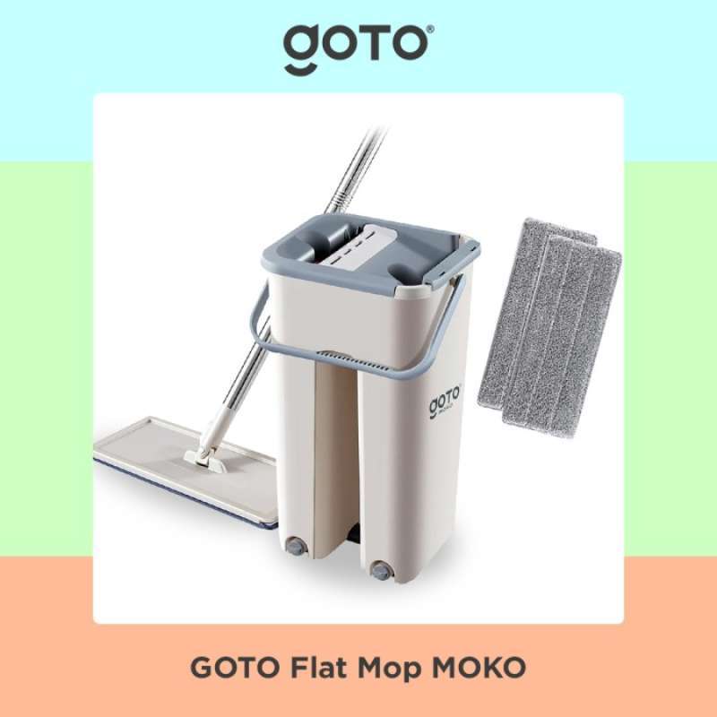 Promo Goto Moko Alat Pel Set Pembersih Lantai Magic Mop Flat With
