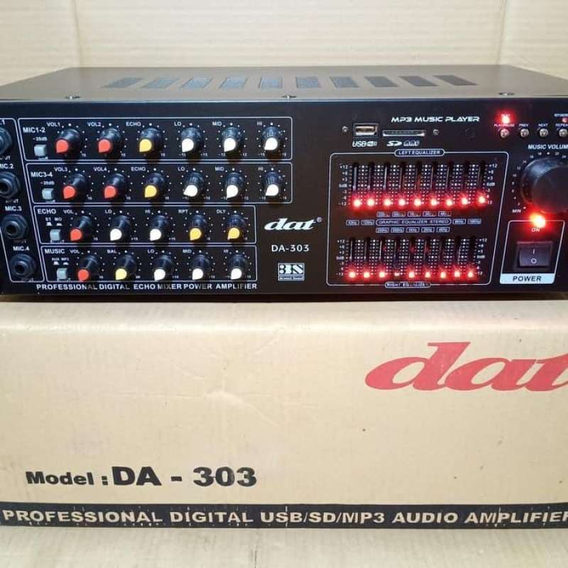 Jual Amplifier Dat Da303 Bluetooth Usb Sd Karaoke Ampli Equalizer
