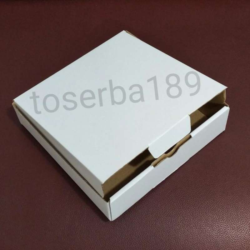Jual Kardus packing box pizza/ die cut uk 15x15x5 PUTIH di Seller