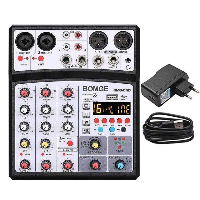 Jual Audio Mixer Karaoke DJ 4 Channel 16 DSP Effects with 48V Phantom