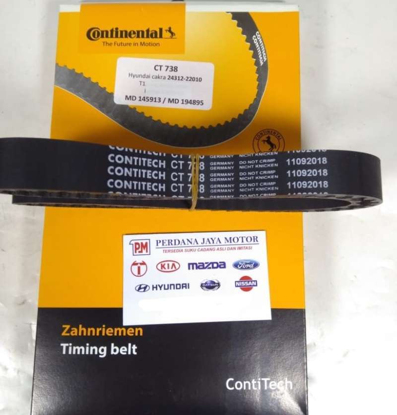 Jual Timing Belt Hyundai Cakra Accent Gigi Bulat Contitech Jerman di Seller Perdana Jaya Motor