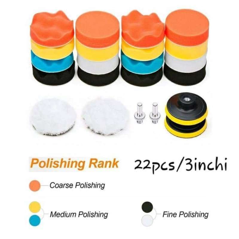 Promo Alat Busa Spon Poles Body Motor Dan Mobil 3 Inchi 22 Pcs Diskon
