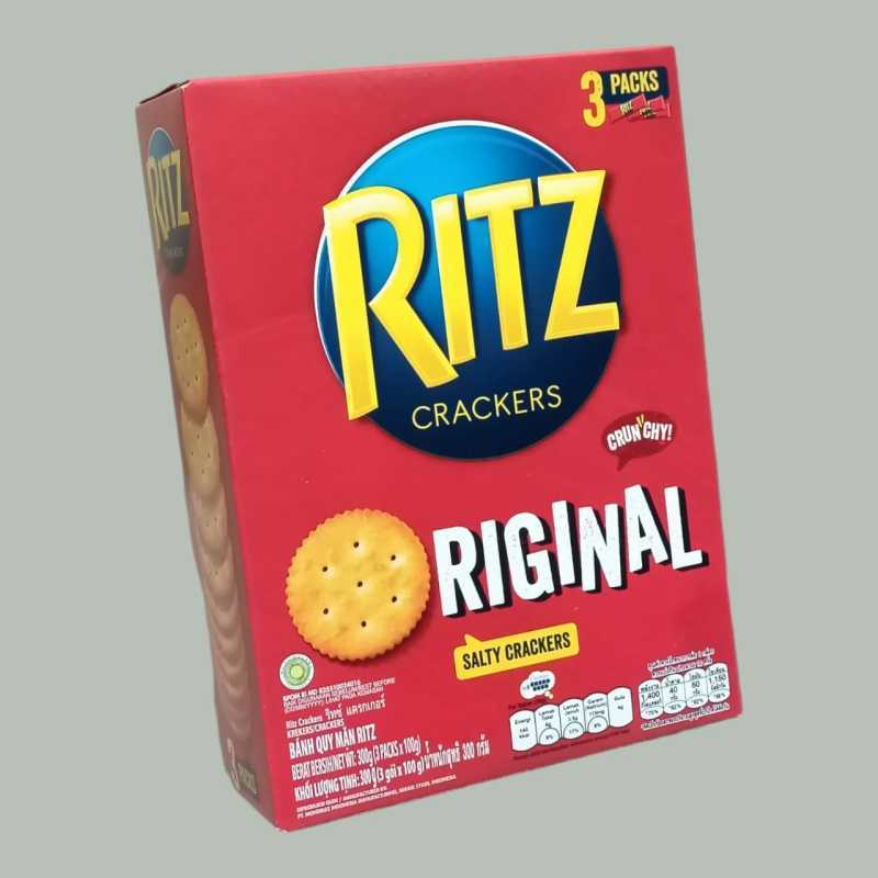 Jual RITZ Crackers Crunchy Original Biscuit Box 300gr [3 roll x 100gr