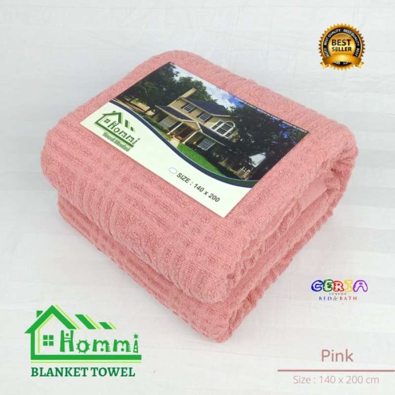 Promo Selimut Handuk Polos Dewasa Tebal HOMMI 160x200 cm - VARIAN