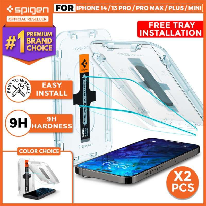 Jual Tempered Glass iPhone 14 / 13 / Pro / Max / Plus / Mini Spigen