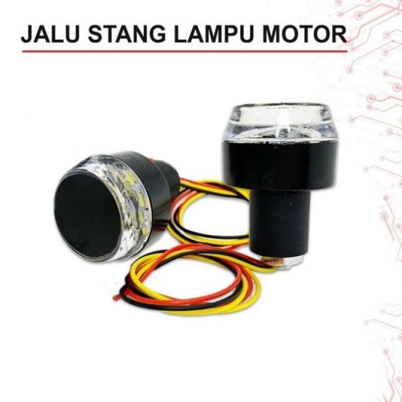 Jual Jalu Stang Motor Universal Dual warna Drl dan Sein Biru di
