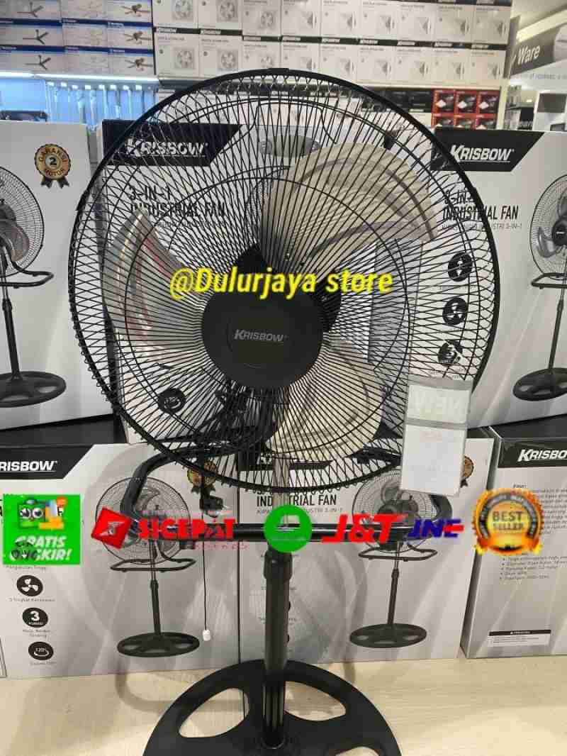 Jual Krisbow kipas angin besi tornado 3 in 1 18 inch dinding di Seller