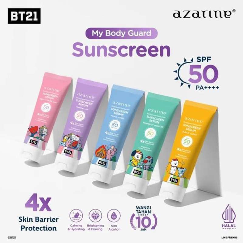 Azarine Hadirkan Bodyguard Moisturiser Sunscreen Serum with BT21