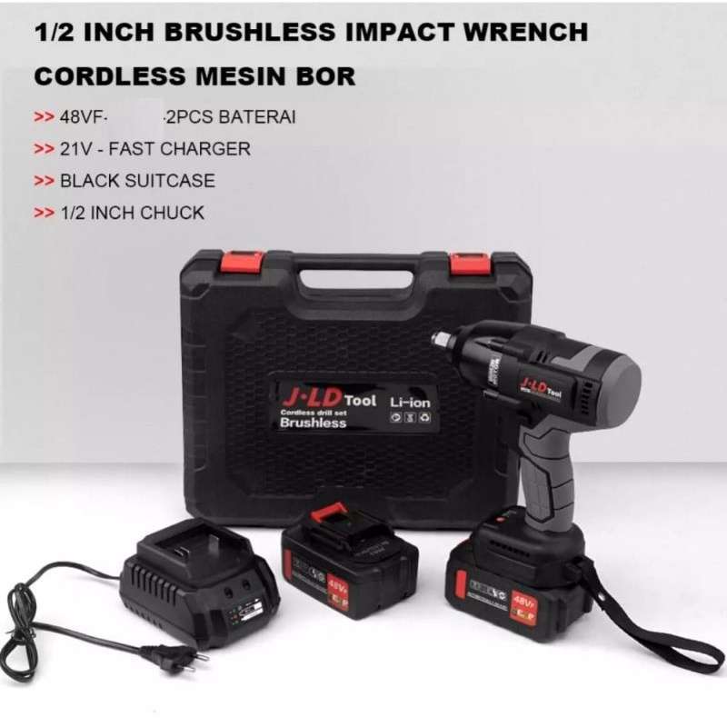 Jual Canggih Jld Cordles Impact Wrench Jld J88f 48vf 550nm Brushles Di