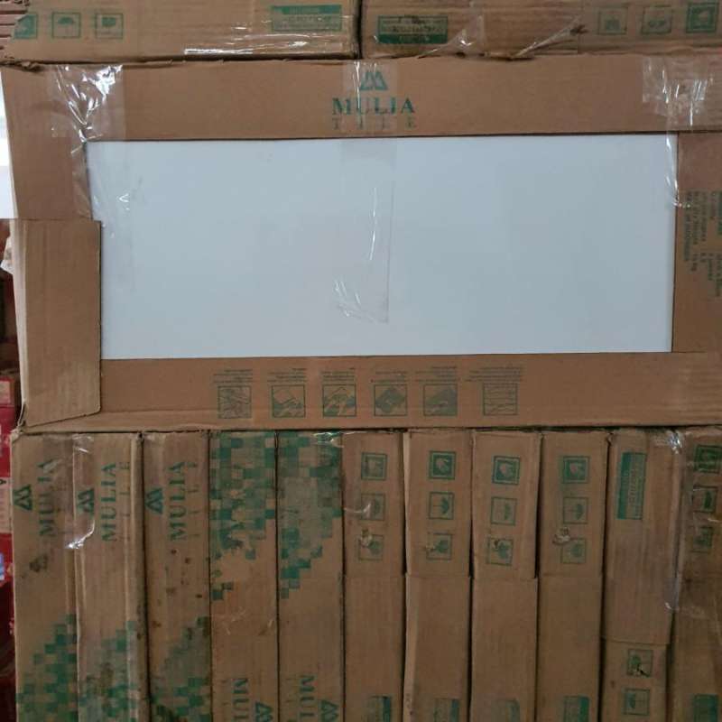 Jual keramik 30x60 glossy kilap mulia tile glossy white putih polos di