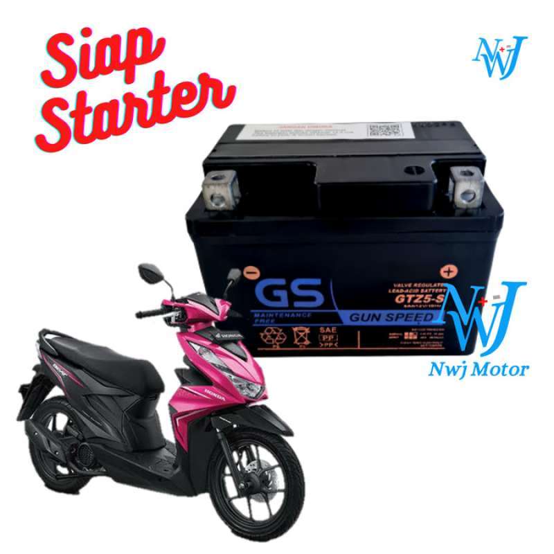Jual Aki Motor Honda BeAT Scoopy Spacy Genio GTZ5S GTZ4V GS MF Aki