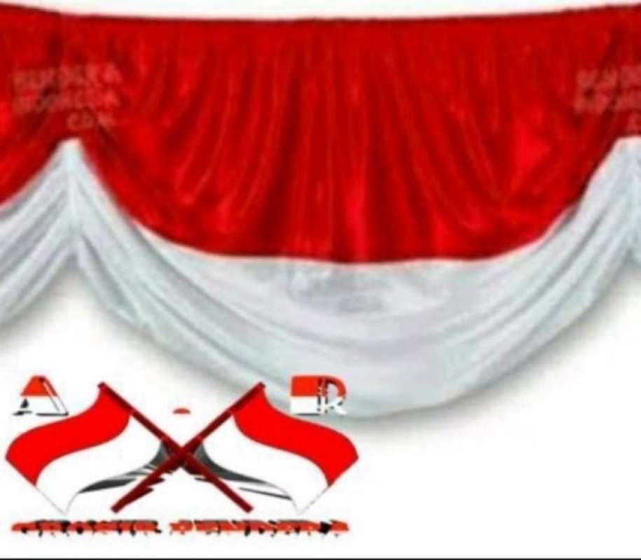 Jual Bendera background karet, Dekorasi merah putih 10 rumbay di Seller