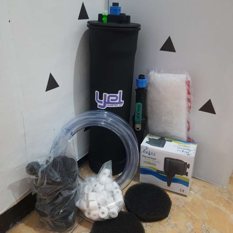 Promo filter canister diy 45cm + pompa amara aa1600 + isi media