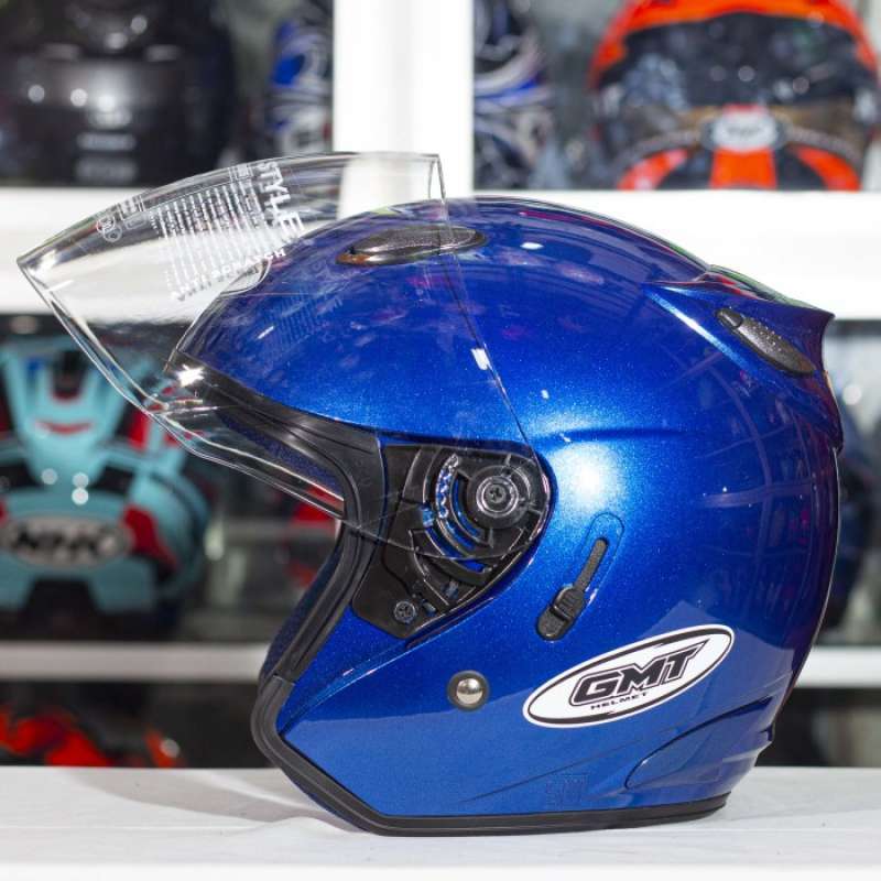 Jual Helm Half Face GMT Original Double Visor Helem Motor SNI Murah