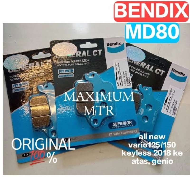 Jual KAMPAS REM BENDIX MD80(F) GENIO - ALL NEW VARIO 125/150 KEYLESS di ...
