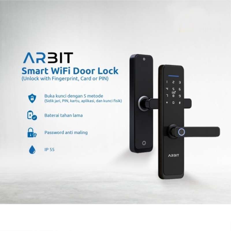 Promo Arbit - Smart Wifi Door Lock With Fingerprint Card Pin Key ...