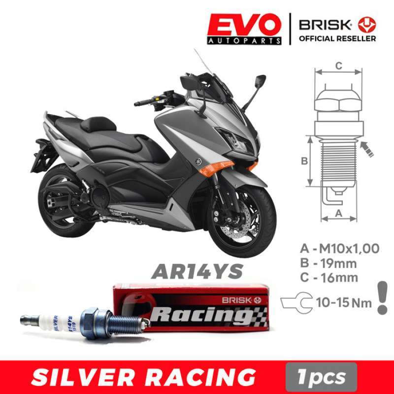 Candele Accensione BRISK Silver Racing AR14YS - 4 Pezzi, Per Motori Benzina, LPG, CNG, Intervallo Sostituzione 30.000 Km (GPL) / 45.000 Km (benzina)