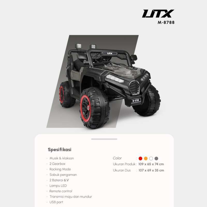 Promo Histeria Mobil Aki Off Road Mainan Anak Lengkap Dengan Charger