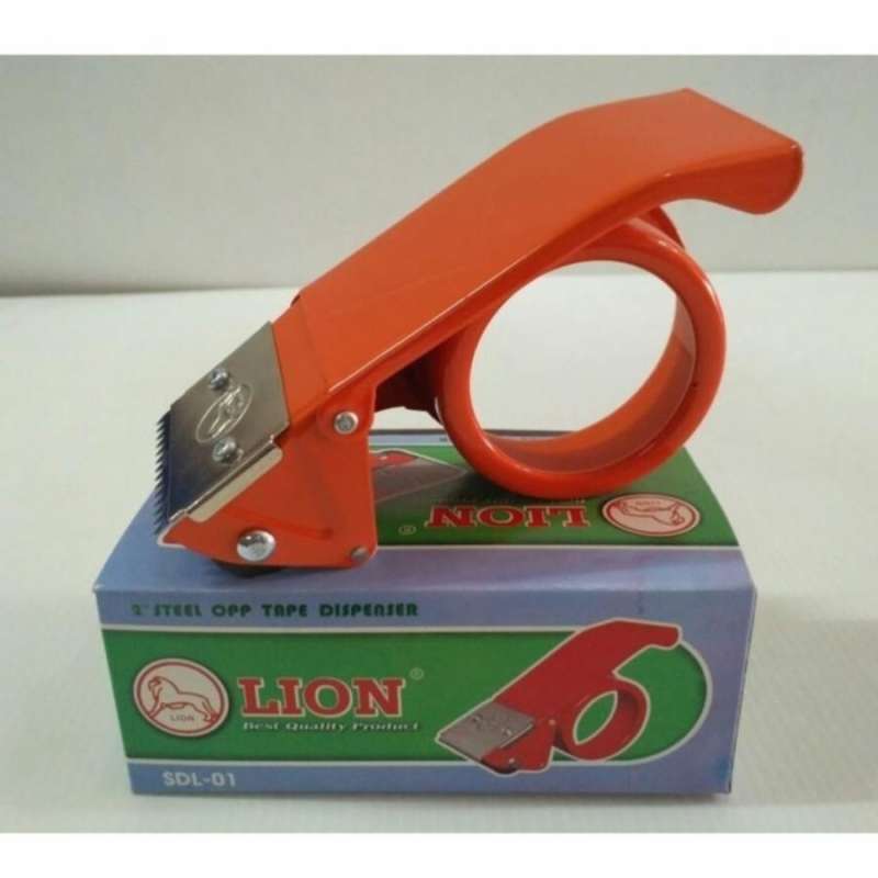 Jual LION TAPE DISPENSER BESI / PEMOTONG LAKBAN 2 INCH di Seller Berkat Art Tegalsari, Kota