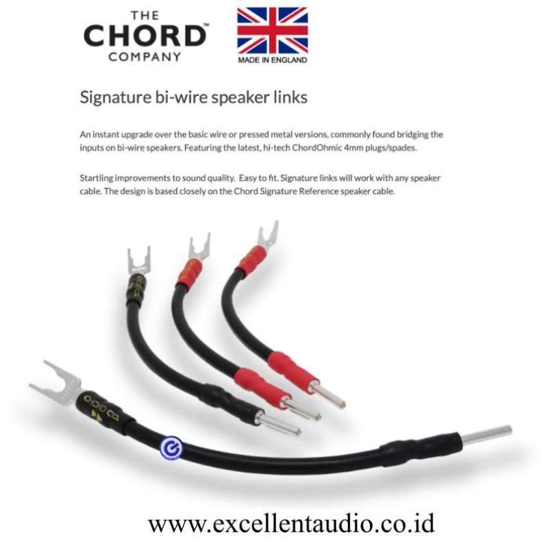 Jual Chord Signature Link biwire jumper speaker cable with Chord Ohmic